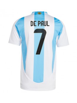 Argentinien Rodrigo De Paul #7 Heimtrikot Copa America 2024 Kurzarm